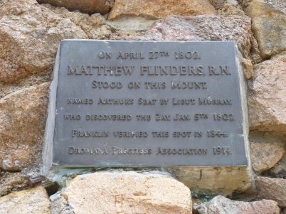 Captain Flinders is mentioned over almost all of the peninsula, including Arthurs Seat!